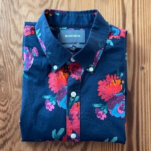 Bonobos Floral Slim Fit Long Sleeve Button Down Shirt